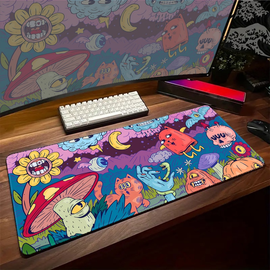 Desk Setup With Plants - Mausepad Animal Plant Pc Setup Accessories