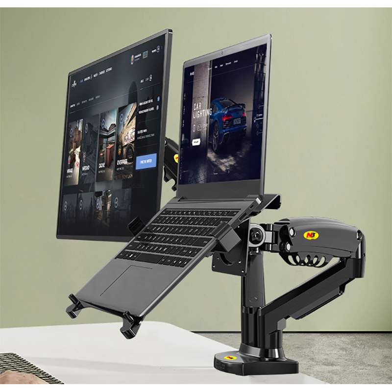 Desk Setup Monitor Arm - Desktop NB F160 + FP-2 Gas