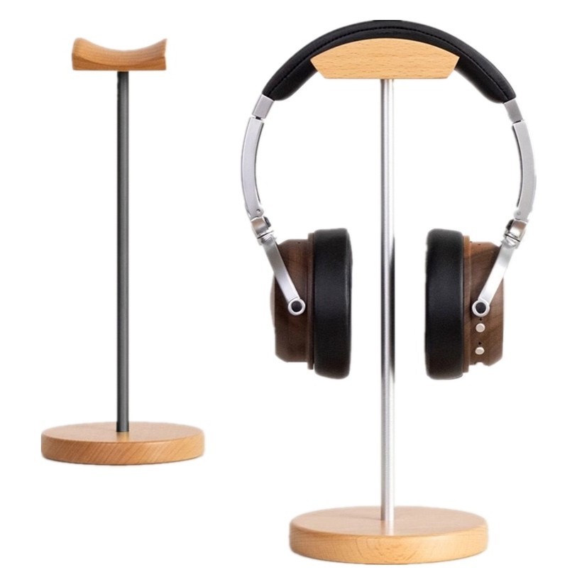 Headphone Hook Under - Black Walnut Wood & Aluminum Headphone