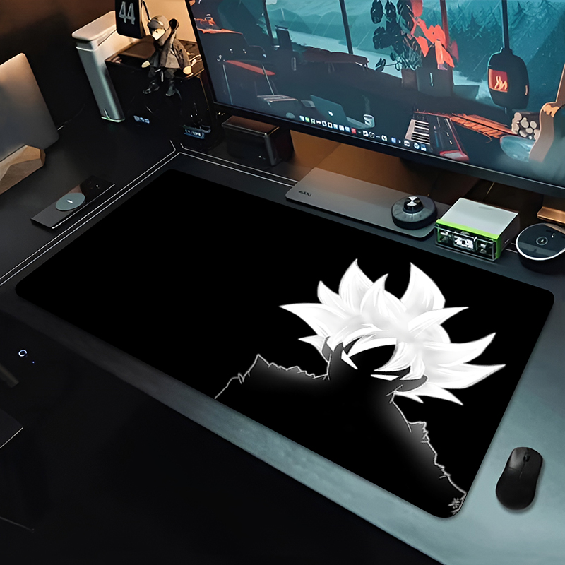 Desk Setup Computer - DBZ Black Anime Mouse Pad Dragon