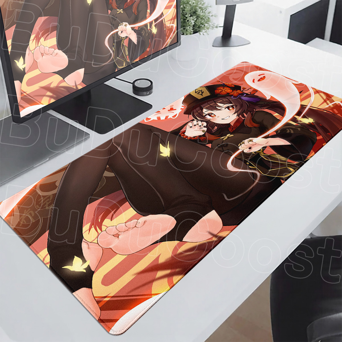 Desk Setup Anime - Genshin Impact Hu Tao Mouse Pad