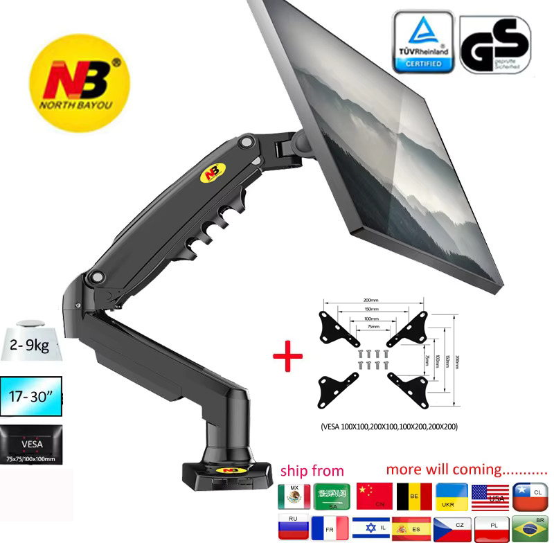 Desk Setup Monitor Arm - NEW NB F80 17-30' Desktop LED