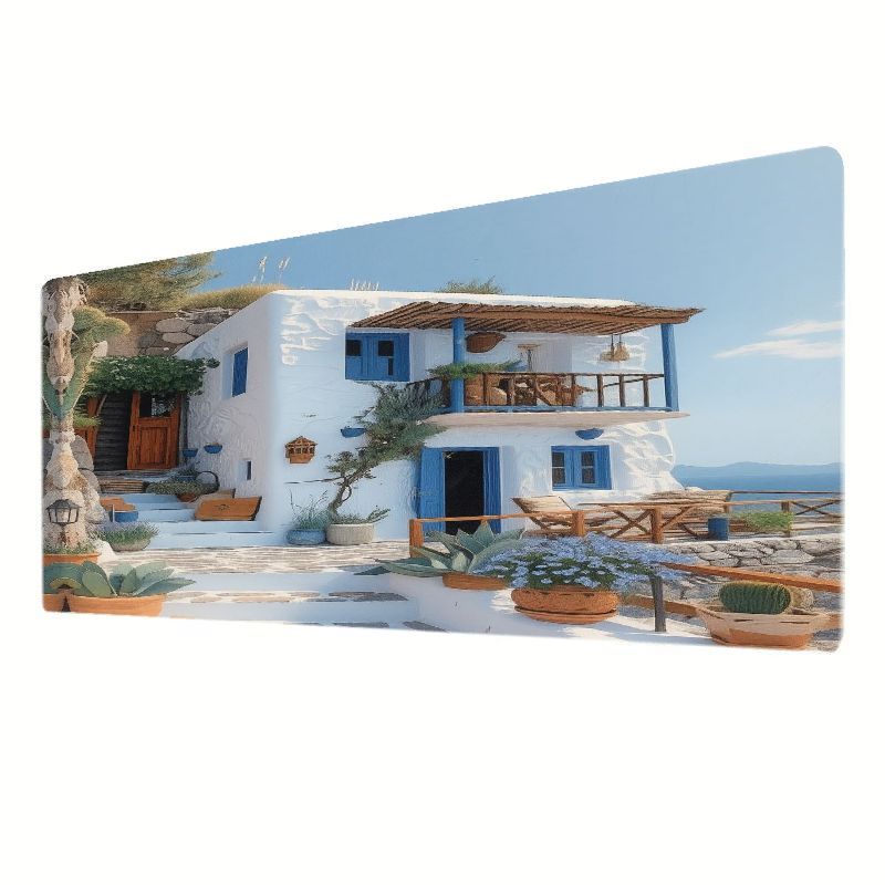 Desk Setup With Plants - Brand Mediterranean Mouse Pad Iron Art