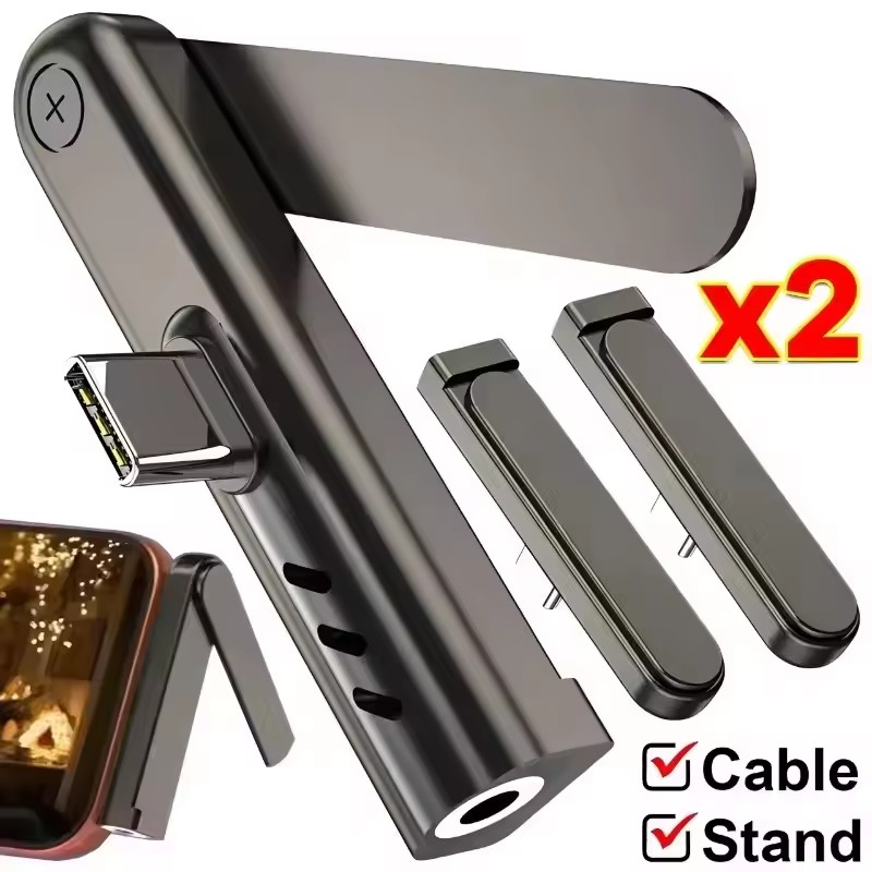Headphone Hook Under - 2/1PCS Portable USB C To 3.5mm