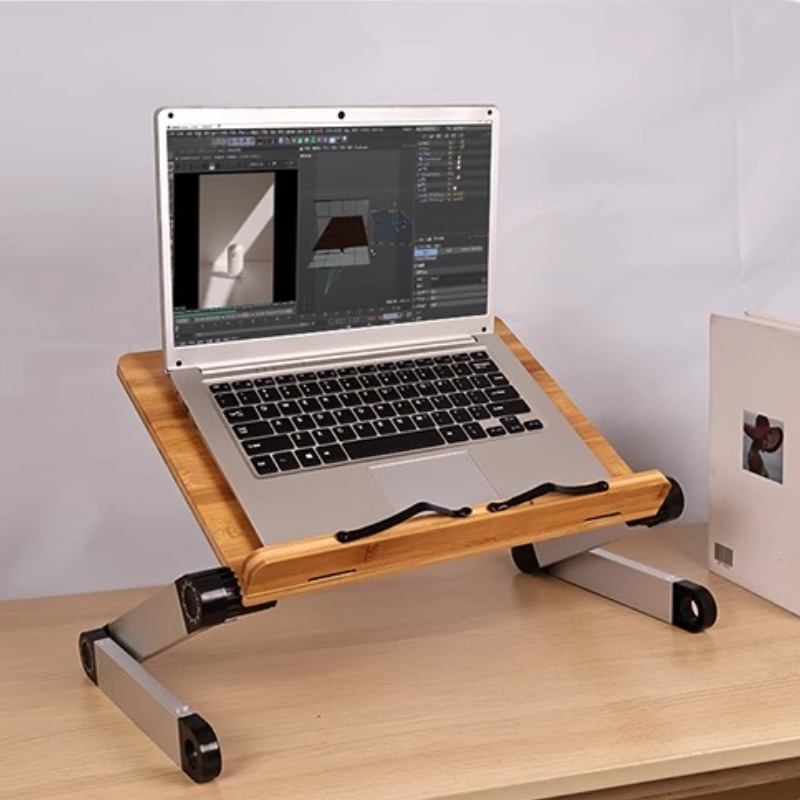 Desk Setup Books - Adjustable Bamboo Bed Desk Foldable Laptop