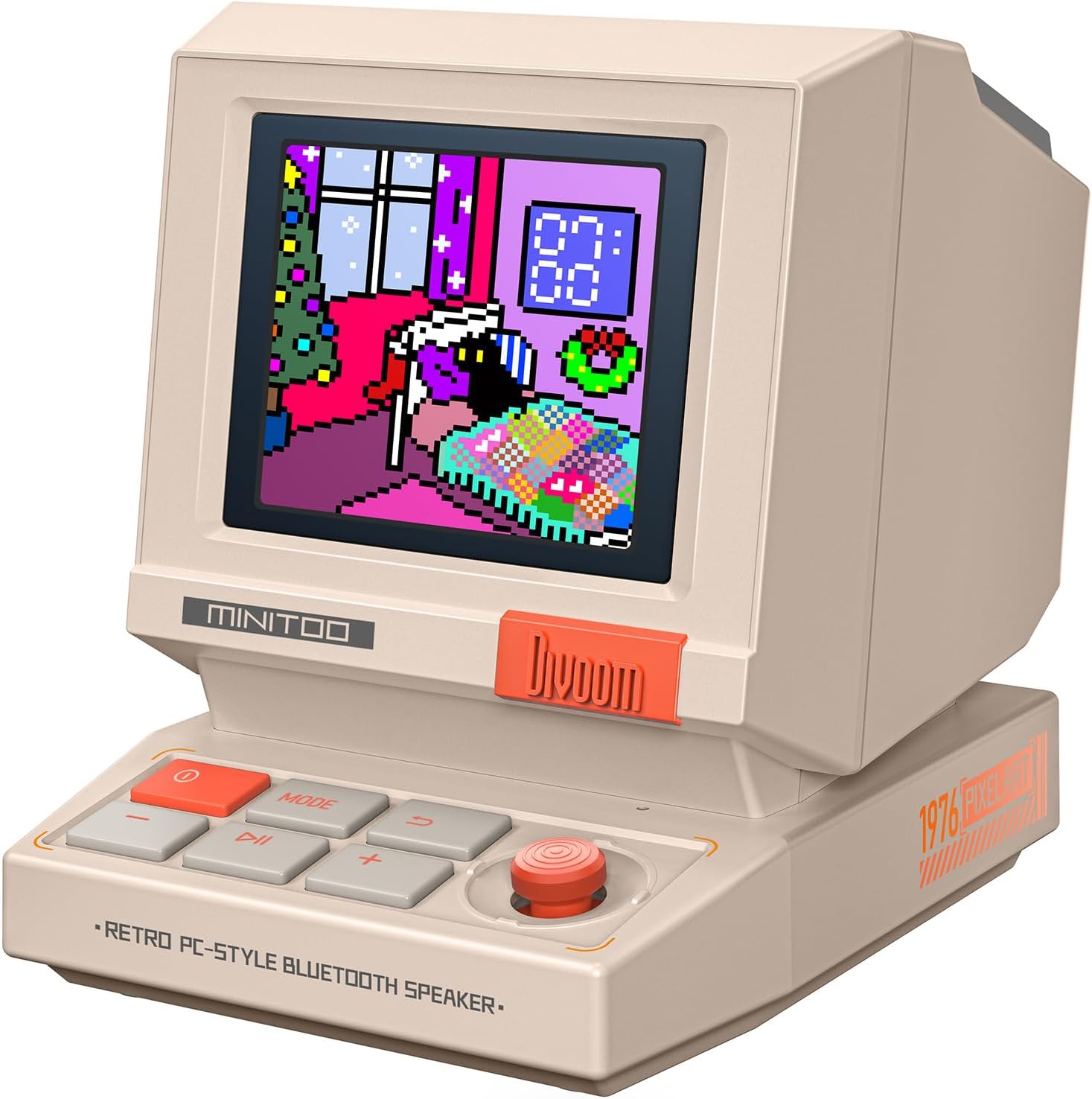 Speaker Desk Setup - Retro PC-Style Mini Speaker with Smart