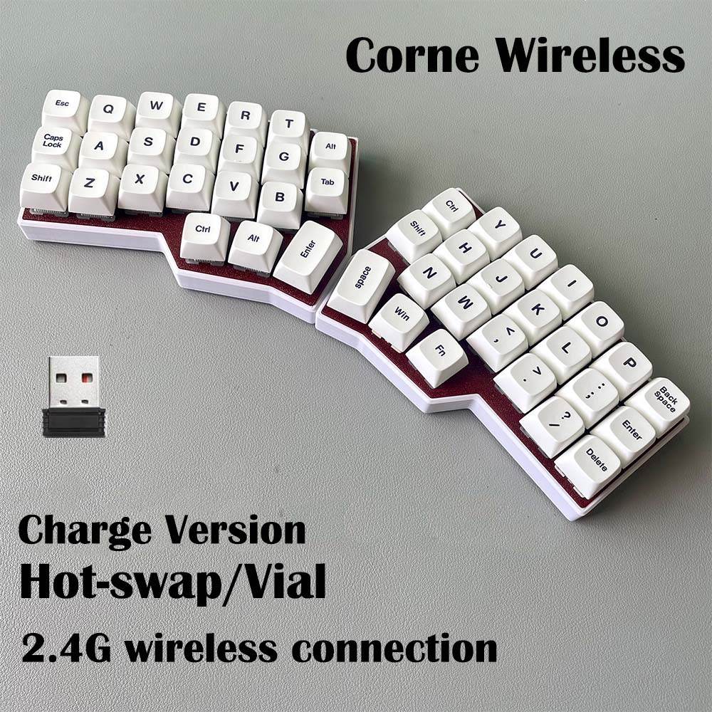 Desk Setup Programmer - CORNE V4 2.4G Wireless Split Ergonomic