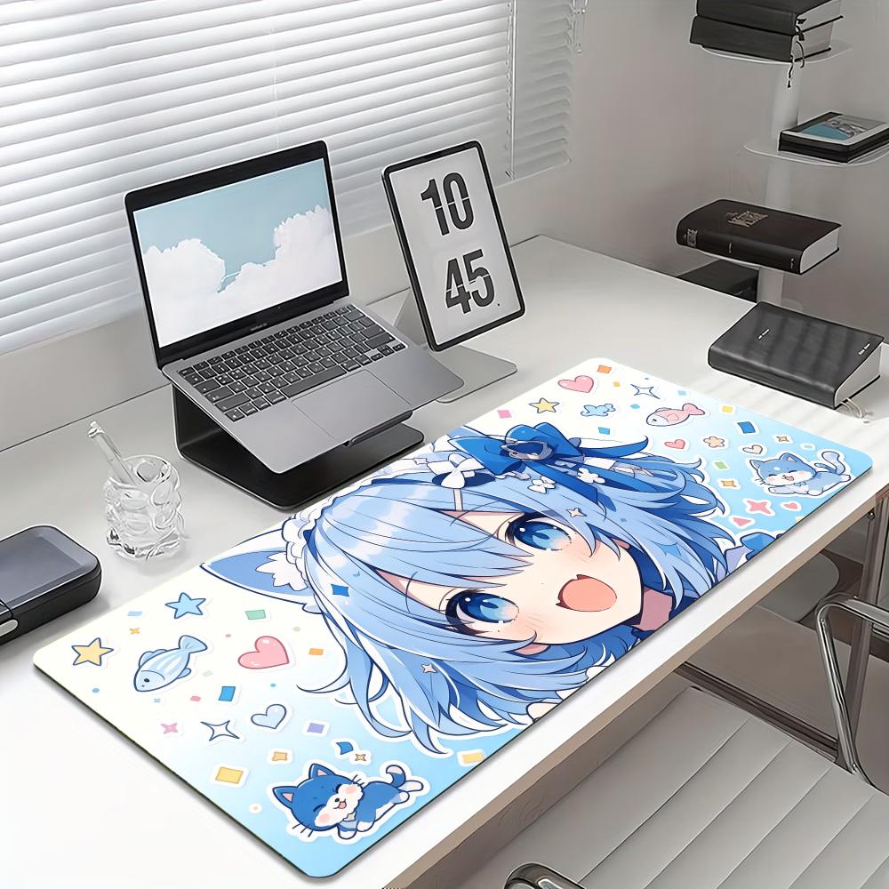 Desk Setup Anime - Kawaii Neko Anime Girl Large Extended