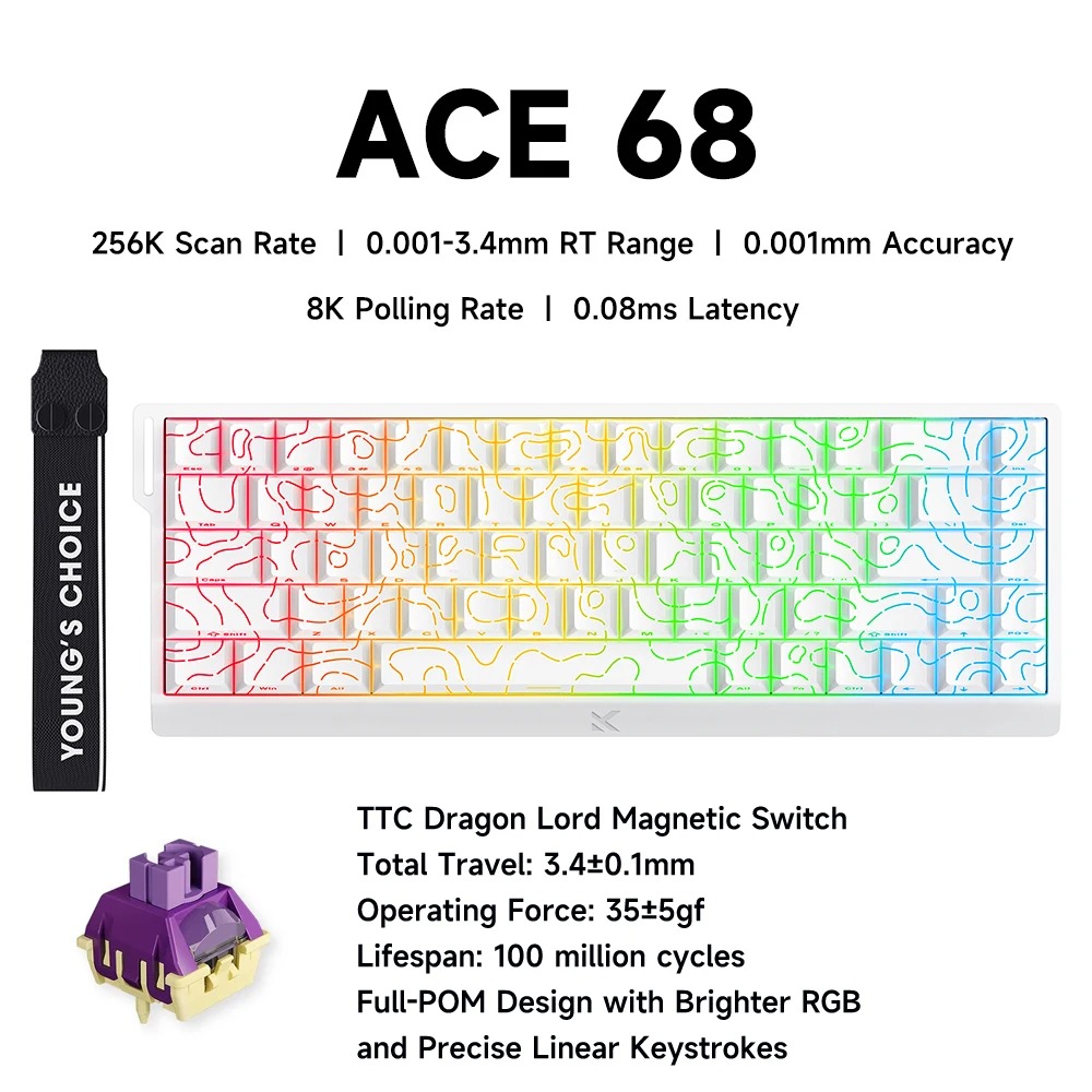 Desk Setup Programmer - MCHOSE ACE 68 Magnetic Switch Gaming