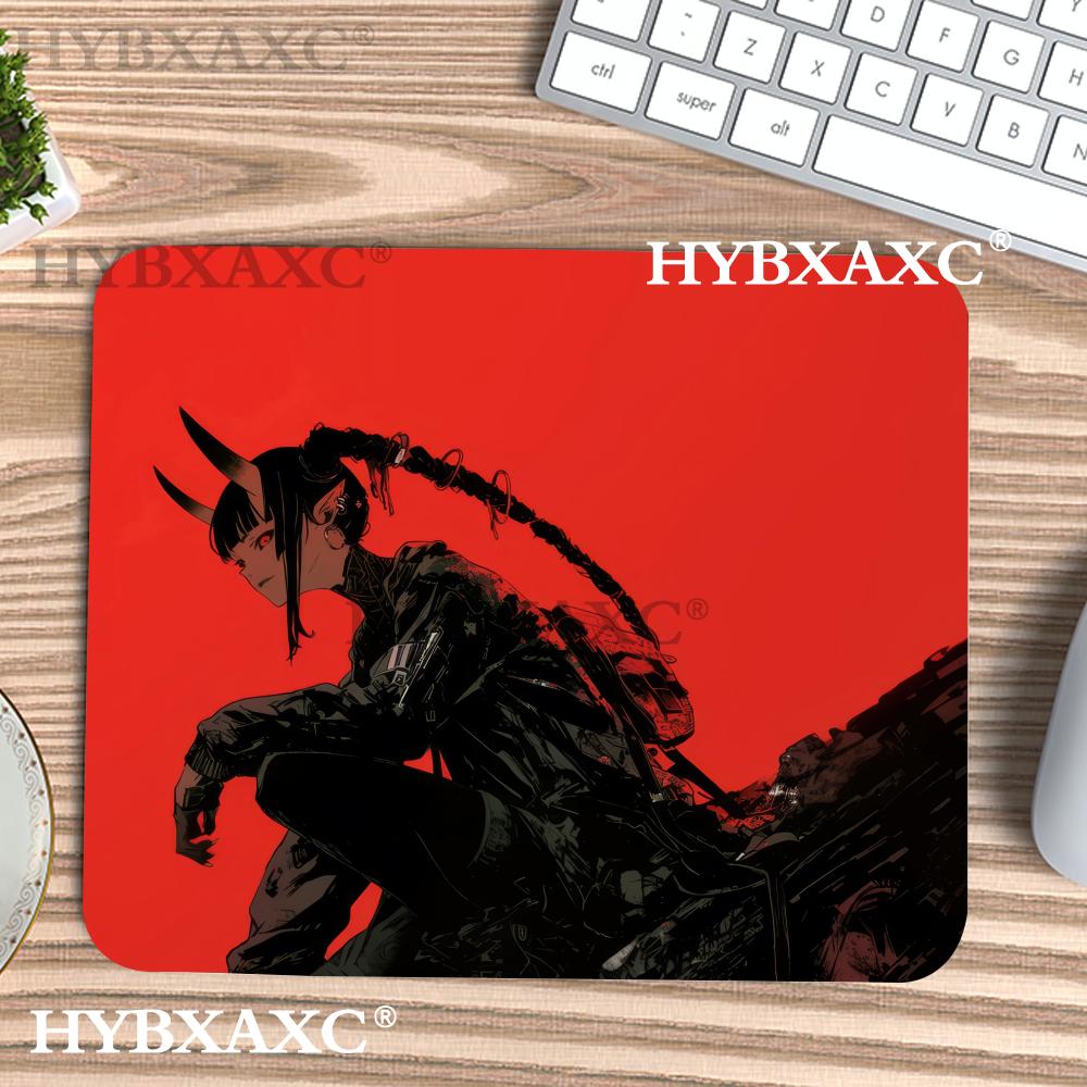Desk Setup Or Set Up - HYBXAXC Red Background Oni Girl Mouse
