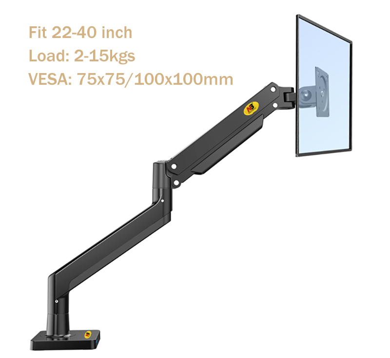 Desk Setup Monitor Arm - NB G40 Gas Spring Arm 22-40