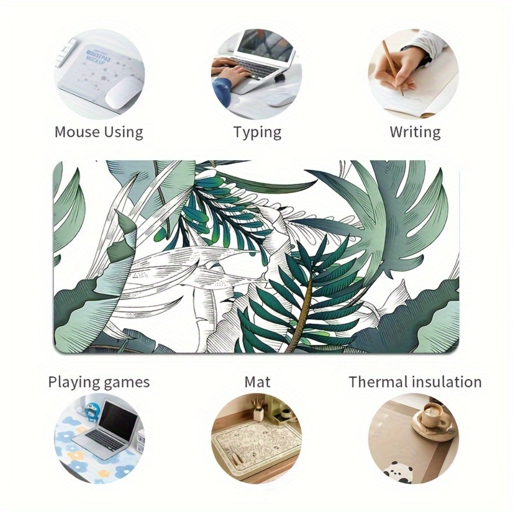 Tropical plant pattern, anti-s - Desk Setup With Plants recension och pris