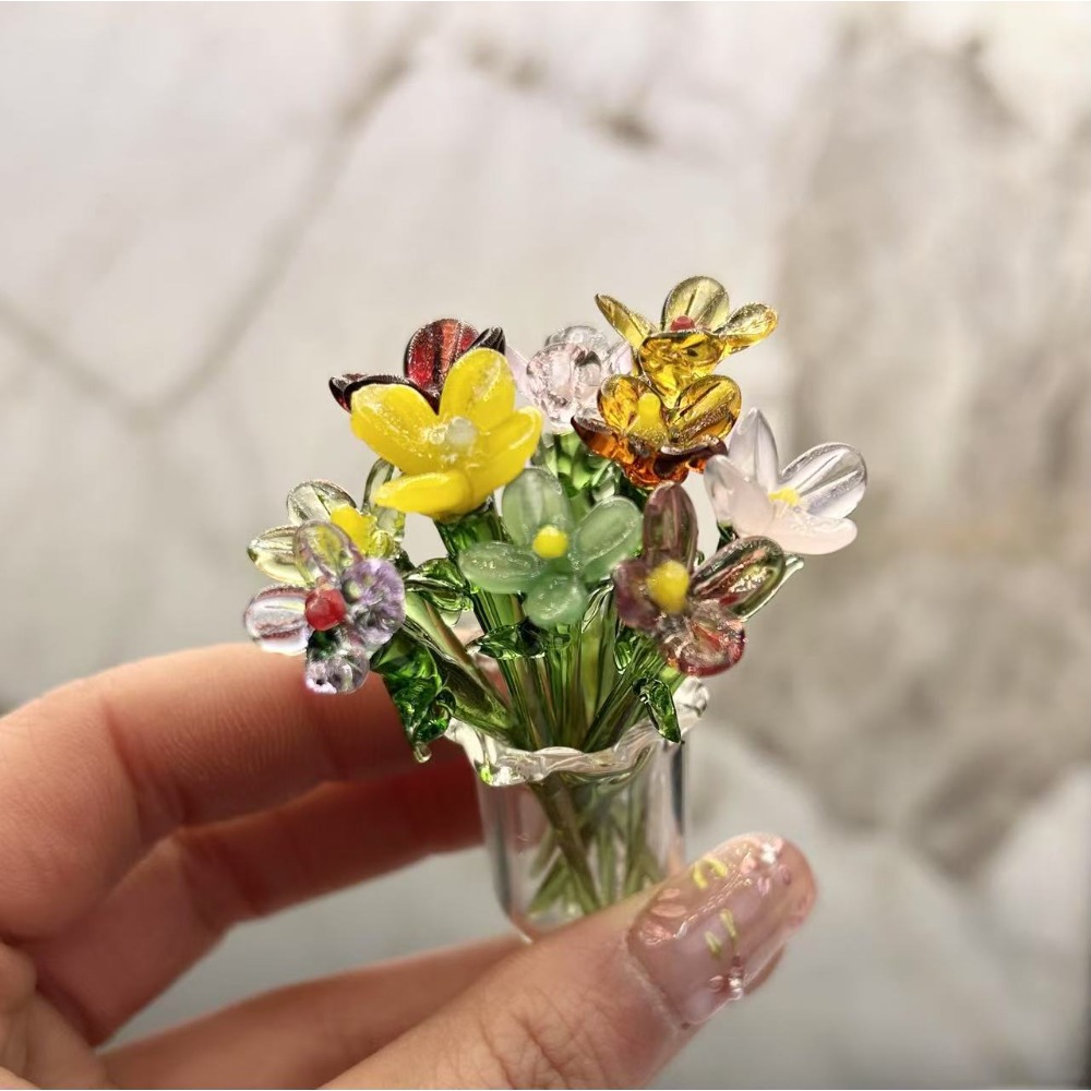 1 PC Handmade Glass Floral Bou - Desk Setup Computer recension och pris