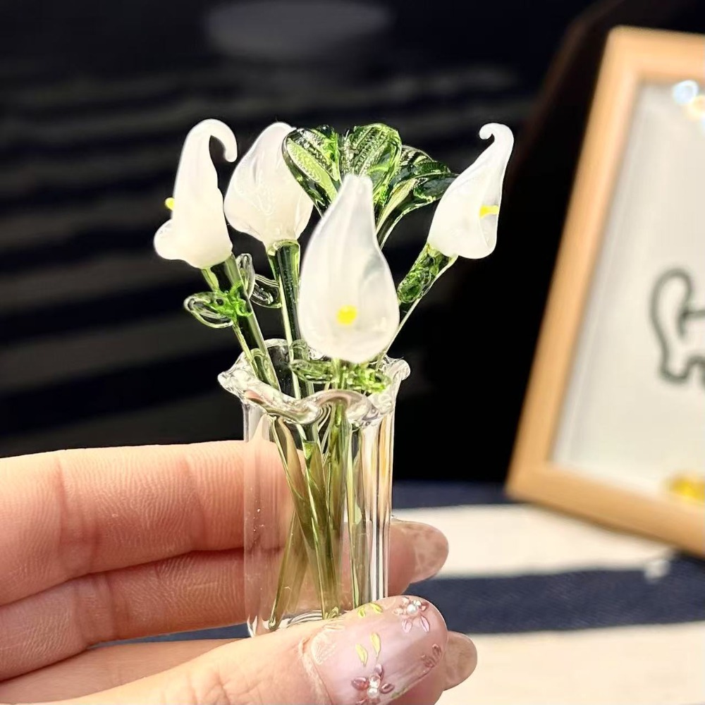 1 PC Handmade Glass Floral Bou - Desk Setup Computer recension och pris