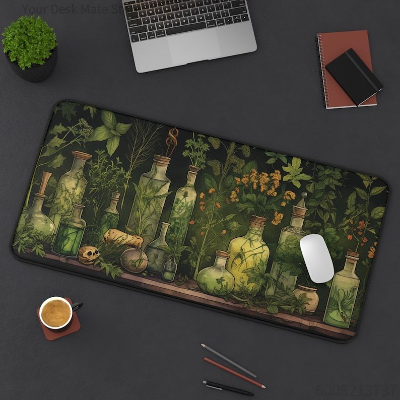 Witchy Botanical Potions Plant - Desk Setup With Plants recension och pris