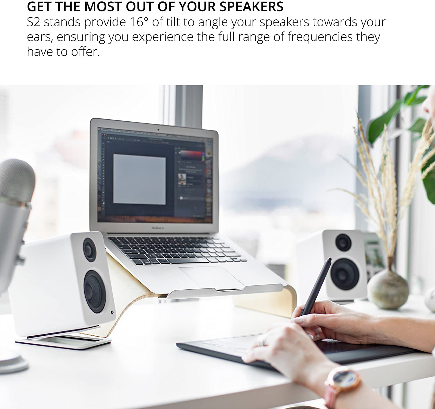 2pcs Desktop Speaker Stands fo - Speaker Desk Setup recension och pris