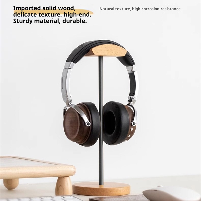 Black Walnut Wood & Aluminum H - Headphone Hook Under recension och pris