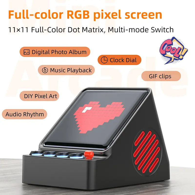 Retro Pixel Art Programmable L - Speaker Desk Setup recension och pris