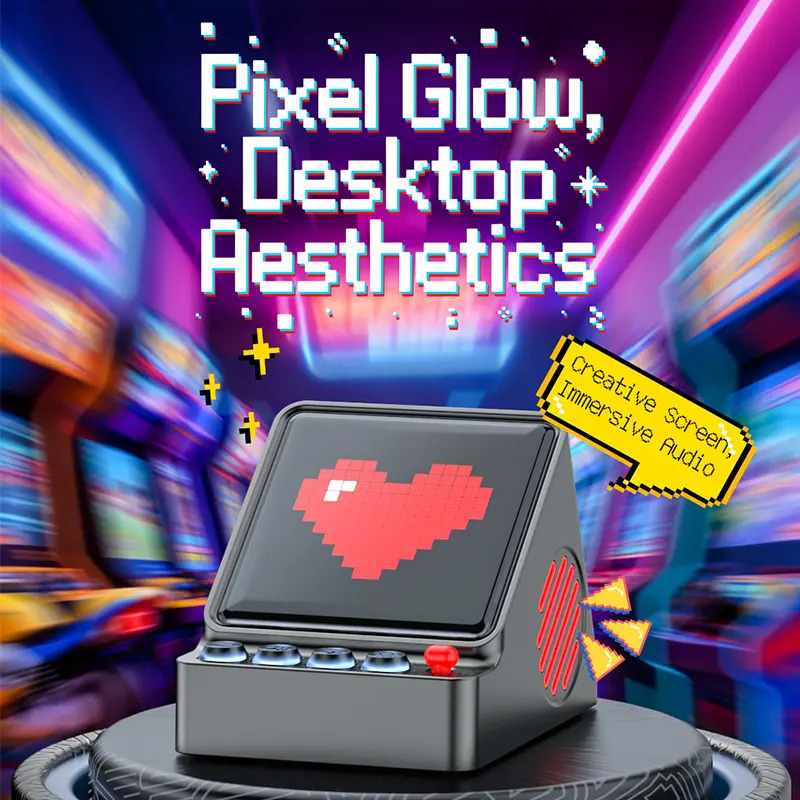Retro Pixel Art Programmable L - Speaker Desk Setup recension och pris