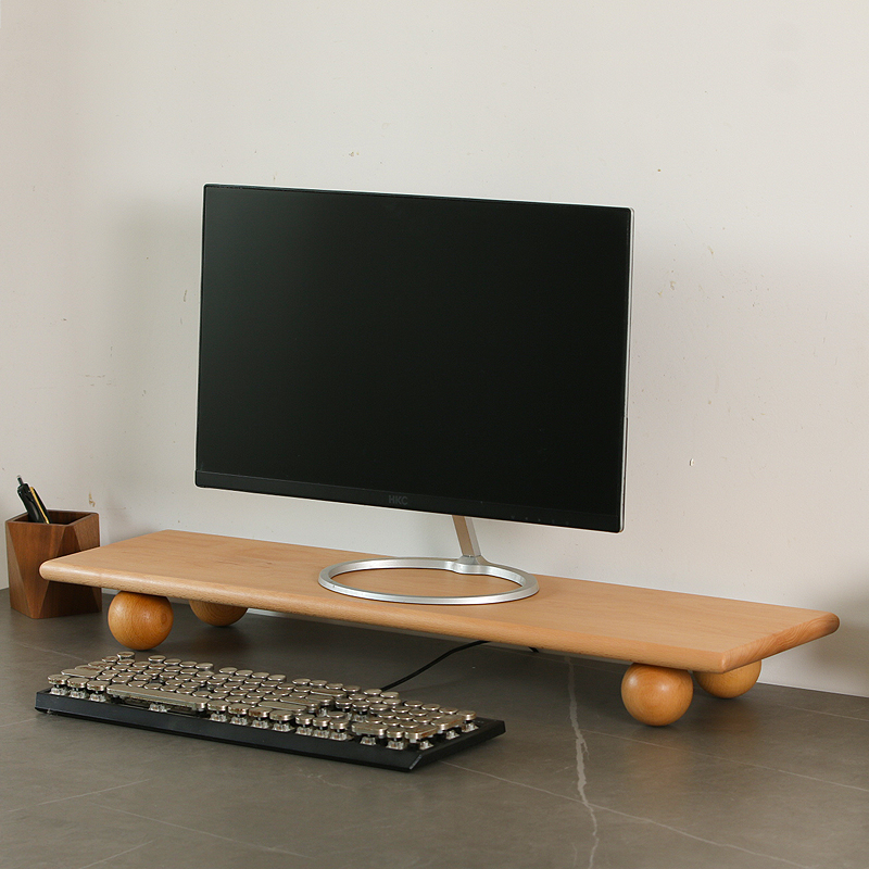 Solid Wood Monitor Riser Lapto - Desk Setup For Laptop And Monitor recension och pris
