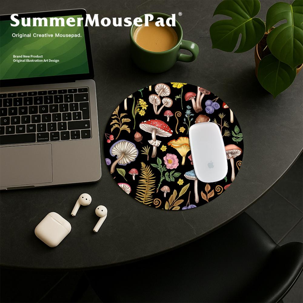Round Forest Plant Mouse Pad R - Desk Setup With Plants recension och pris
