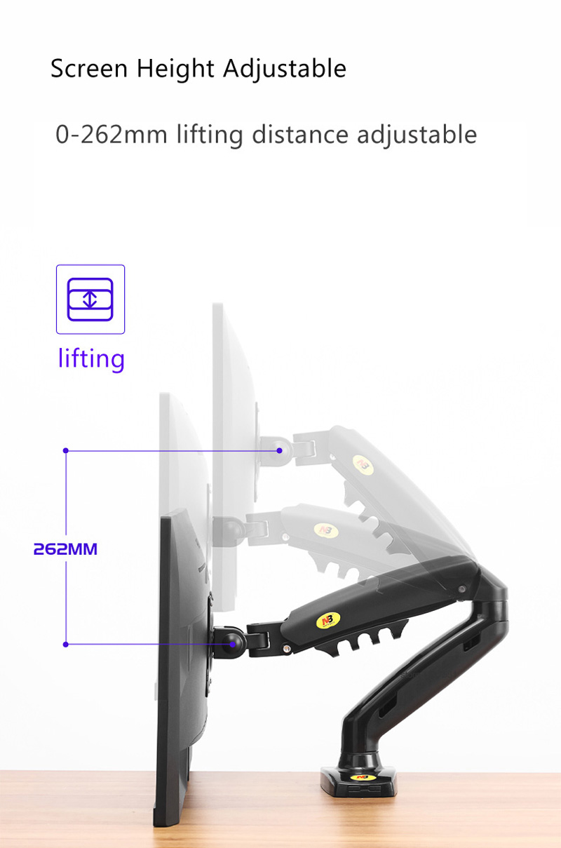 NEW NB F80 17-30' Desktop LED  - Desk Setup Monitor Arm recension och pris