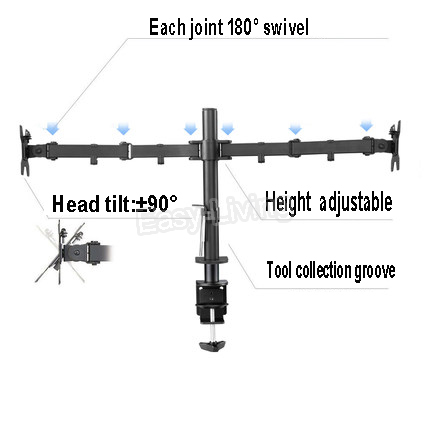 MS02 Desktop Clamping Full Mot - Desk Setup Monitor Arm recension och pris