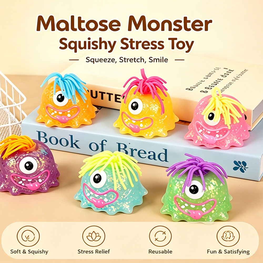 Kawaii Maltose Monster Squishy - Desk Setup Room recension och pris