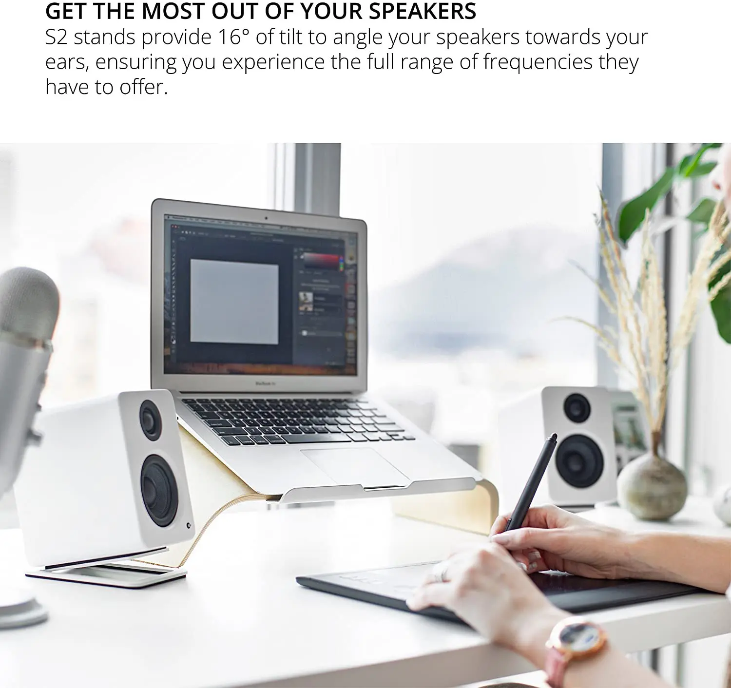 2pcs Desktop Speaker Stands fo - Speaker Desk Setup recension och pris
