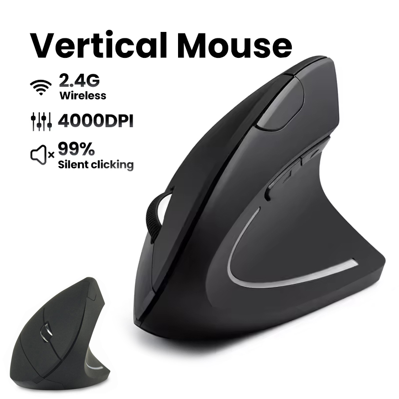 Ergonomic Wireless Mouse 1600  - Desk Setup Programmer recension och pris