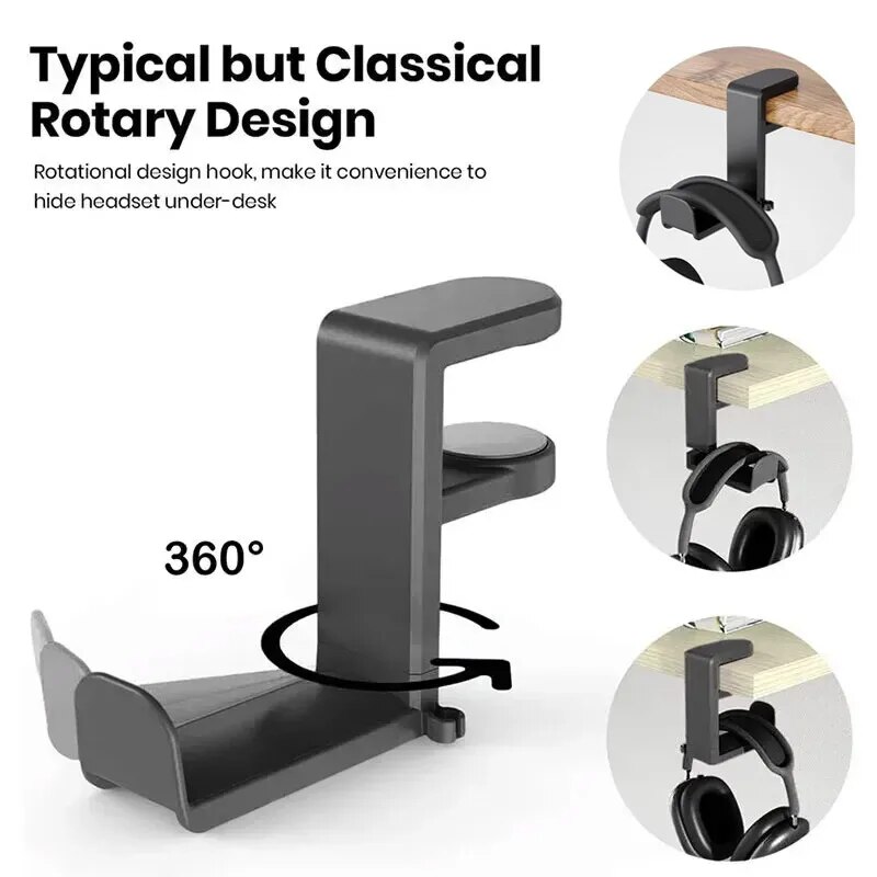 No Punch Table Clip Hook Earph - Headphone Hook Under recension och pris
