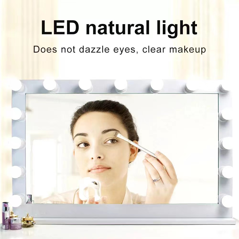 LED Light Paste Mirror Makeup  - Desk Setup Room recension och pris