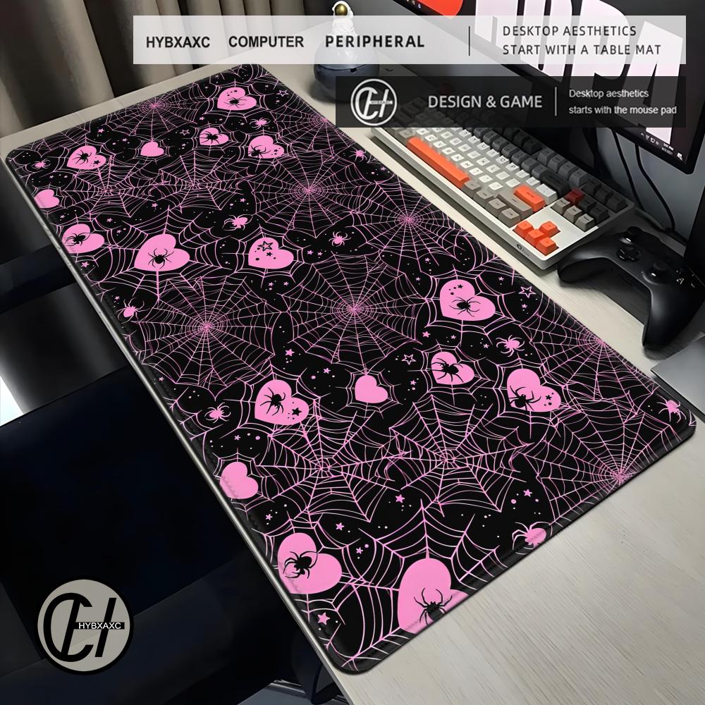 90x40 White or Pink Spiderweb  - Desk Setup Or Set Up recension och pris
