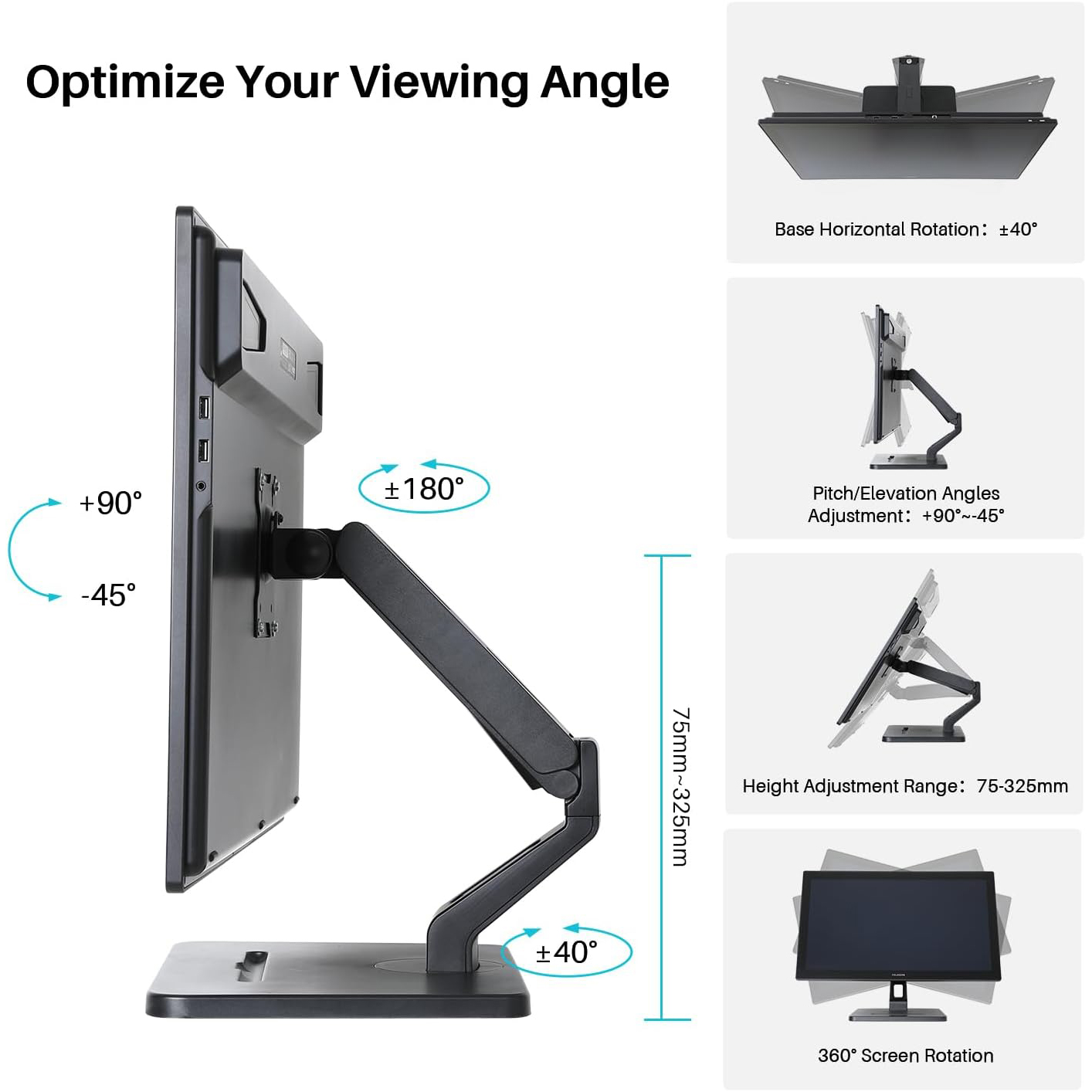 Huion Desktop Arm ST500 Displa - Desk Setup Monitor Arm recension och pris