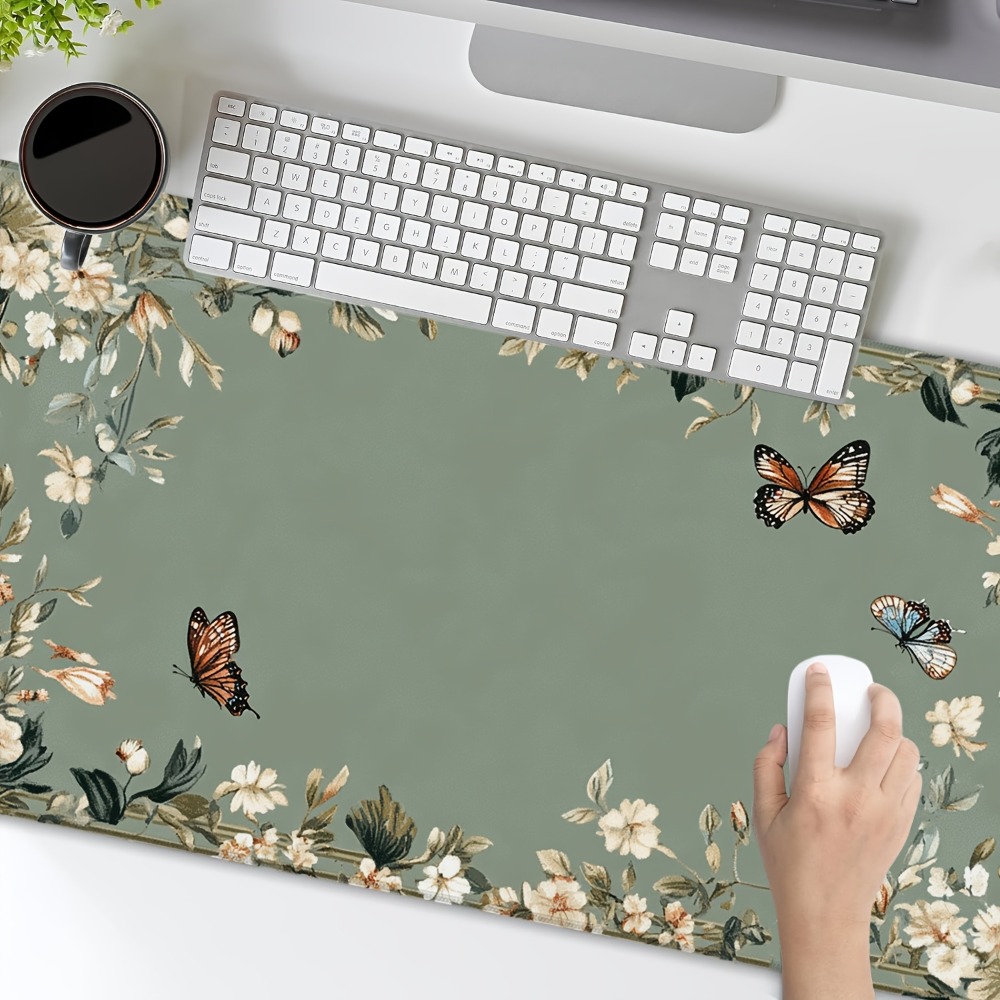 Plant table mat with butterfly - Desk Setup With Plants recension och pris