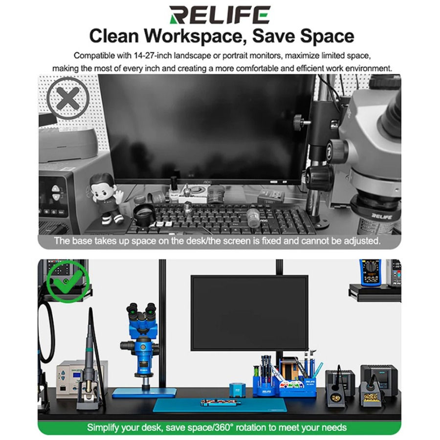 RELIFE MS3 Monitor Mount Heavy - Desk Setup Monitor Arm recension och pris