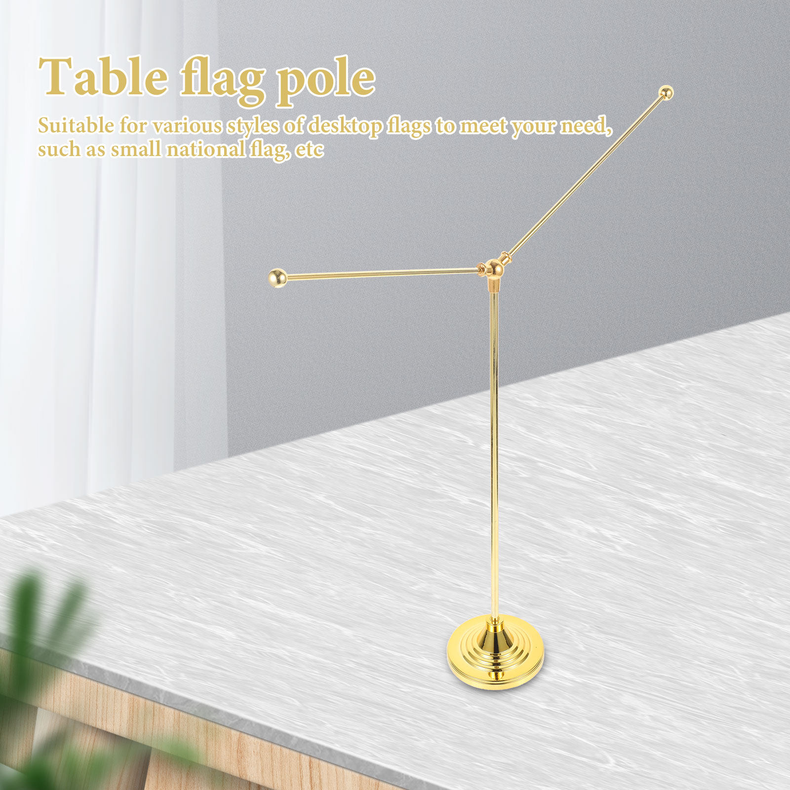 Desk Flag Pole with Heavy Duty - Desk Setup Small Room recension och pris