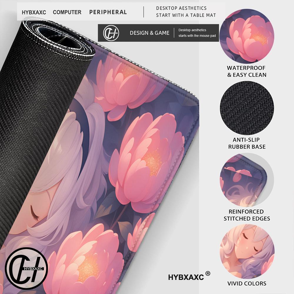 HYBXAXC Kawaii Pink Peony Drea - Desk Setup Dream recension och pris