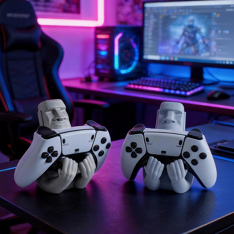 Funny Moai Stone Resin Gamepad - Desk Setup Ps5 recension och pris