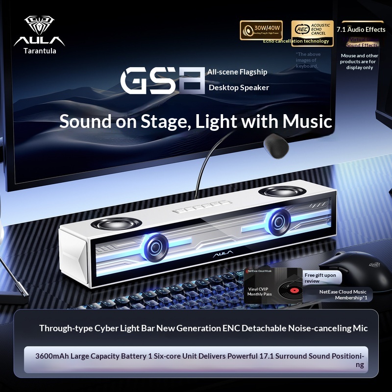 Aula Gs8 Gaming Speaker Deskto - Speaker Desk Setup recension och pris