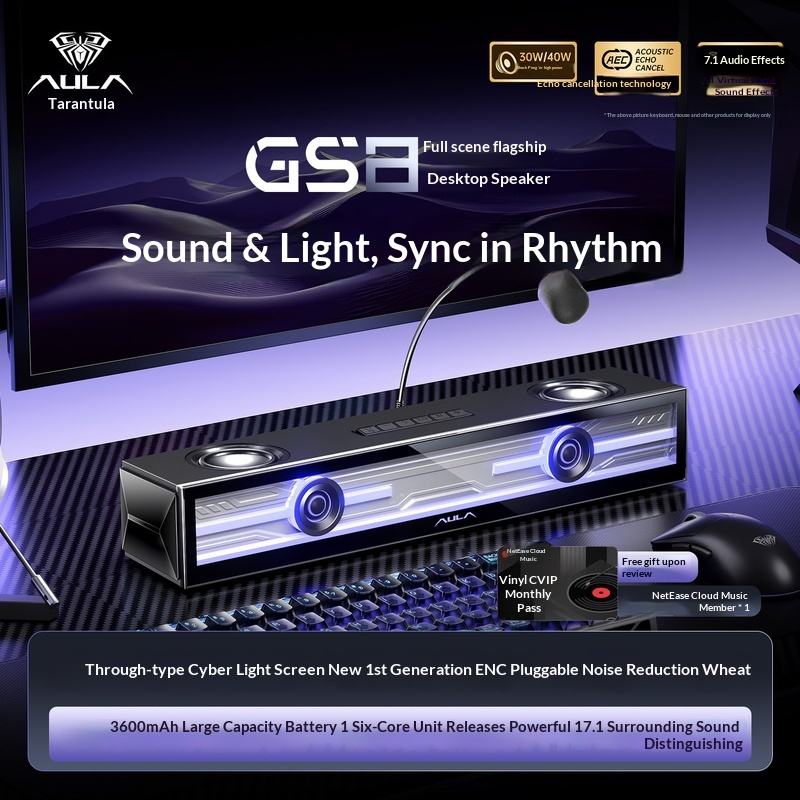 Aula Gs8 Gaming Speaker Deskto - Speaker Desk Setup recension och pris
