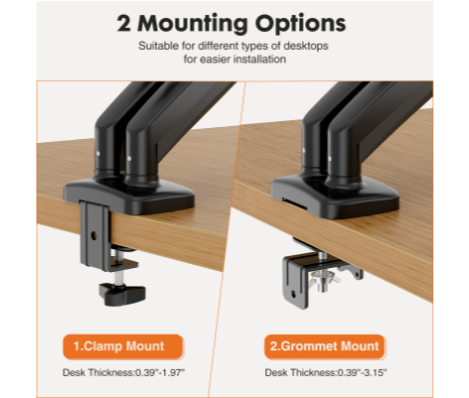 Dual Monitor Stand Arm, Gas Sp - Desk Setup Monitor Arm recension och pris