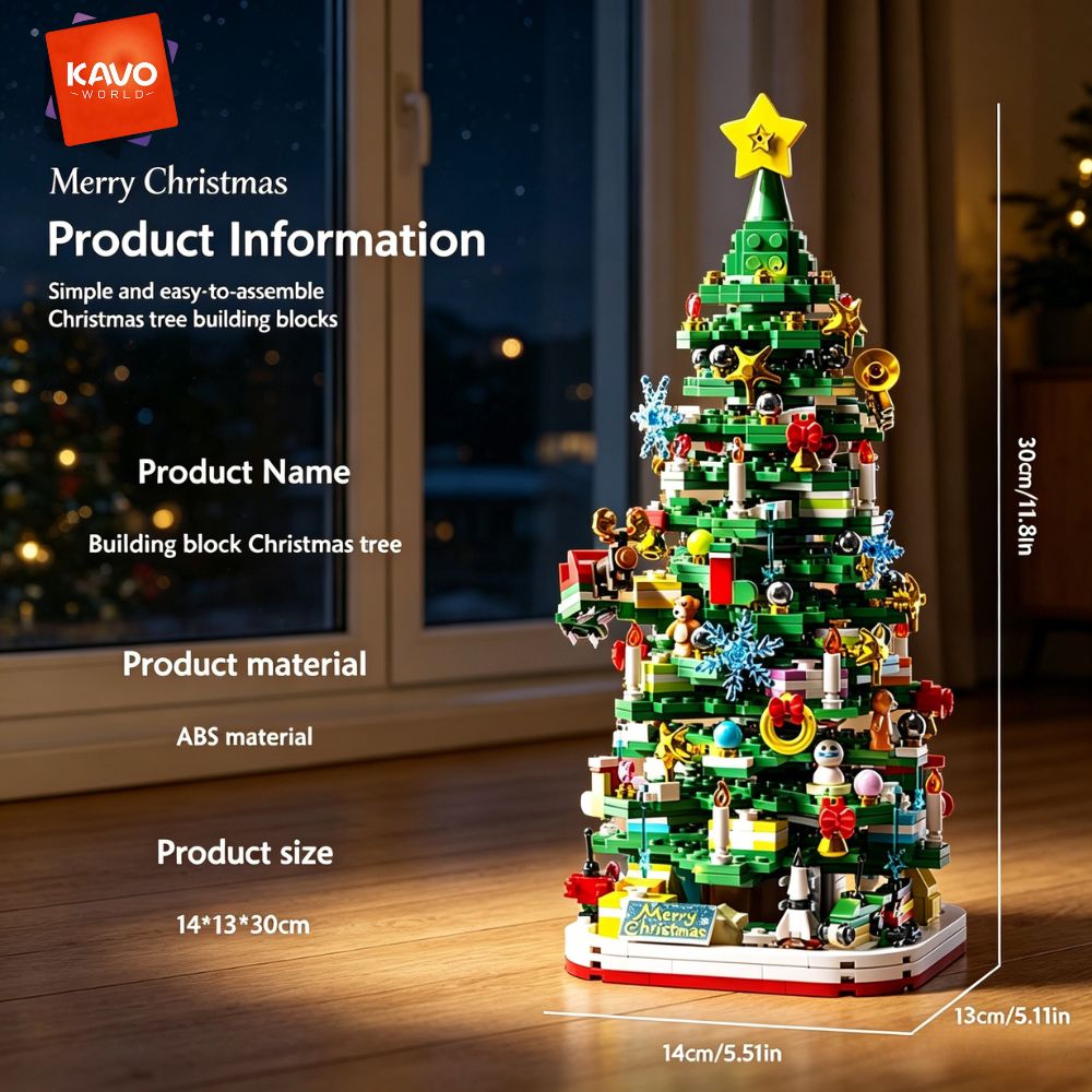 KAVOWORLD 1024pcs Christmas Tr - Desk Setup Couple recension och pris