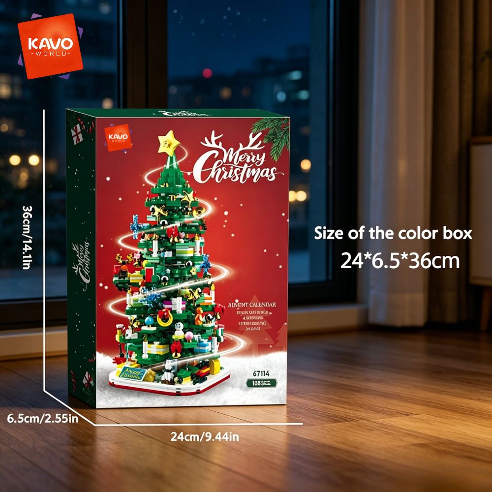 KAVOWORLD 1024pcs Christmas Tr - Desk Setup Couple recension och pris