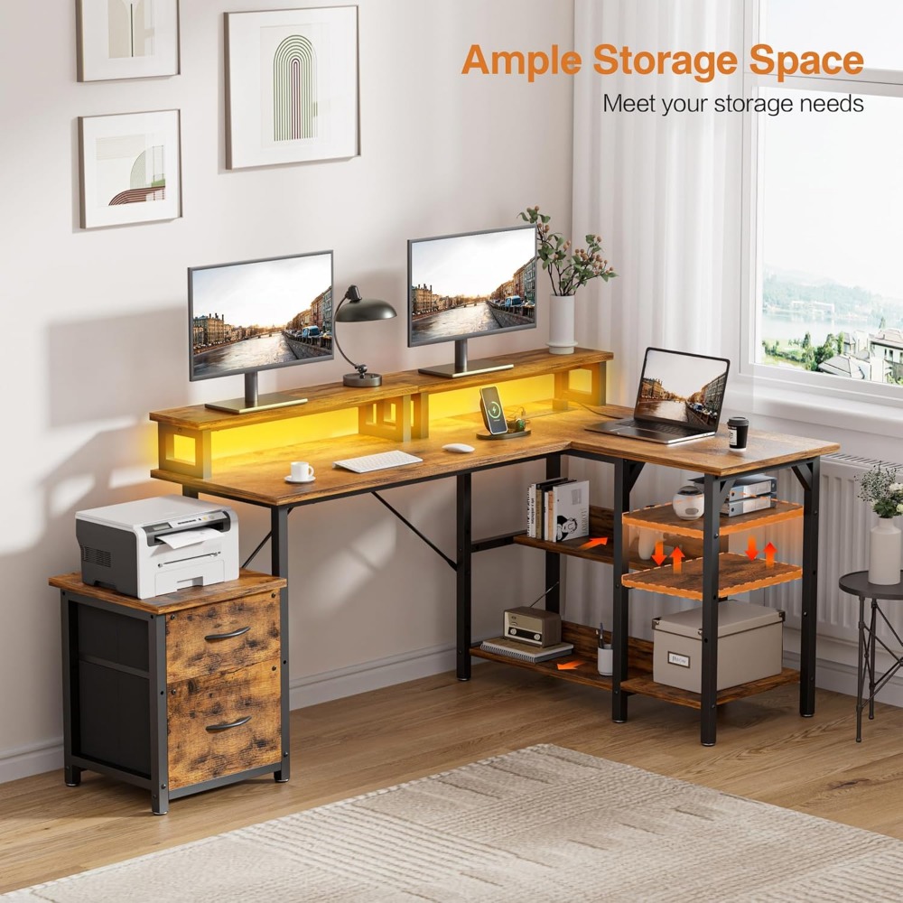 Office Desk with File Drawers& - Desk Setup Or Set Up recension och pris
