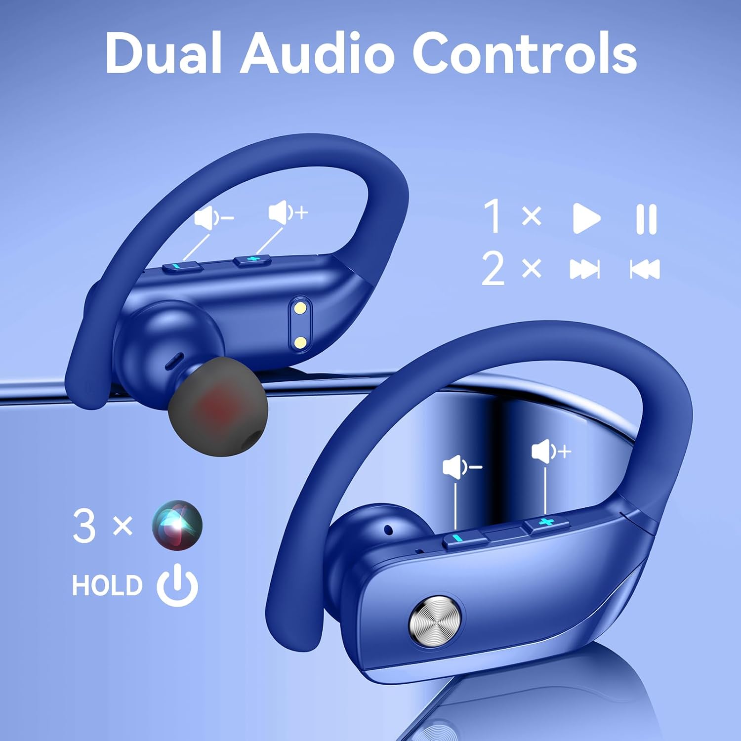 Wireless Earbuds with 80H Play - Headphone Hook Under recension och pris